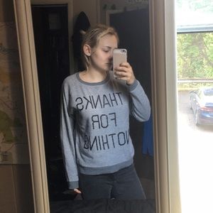 gray Forever 21 graphic crewneck S